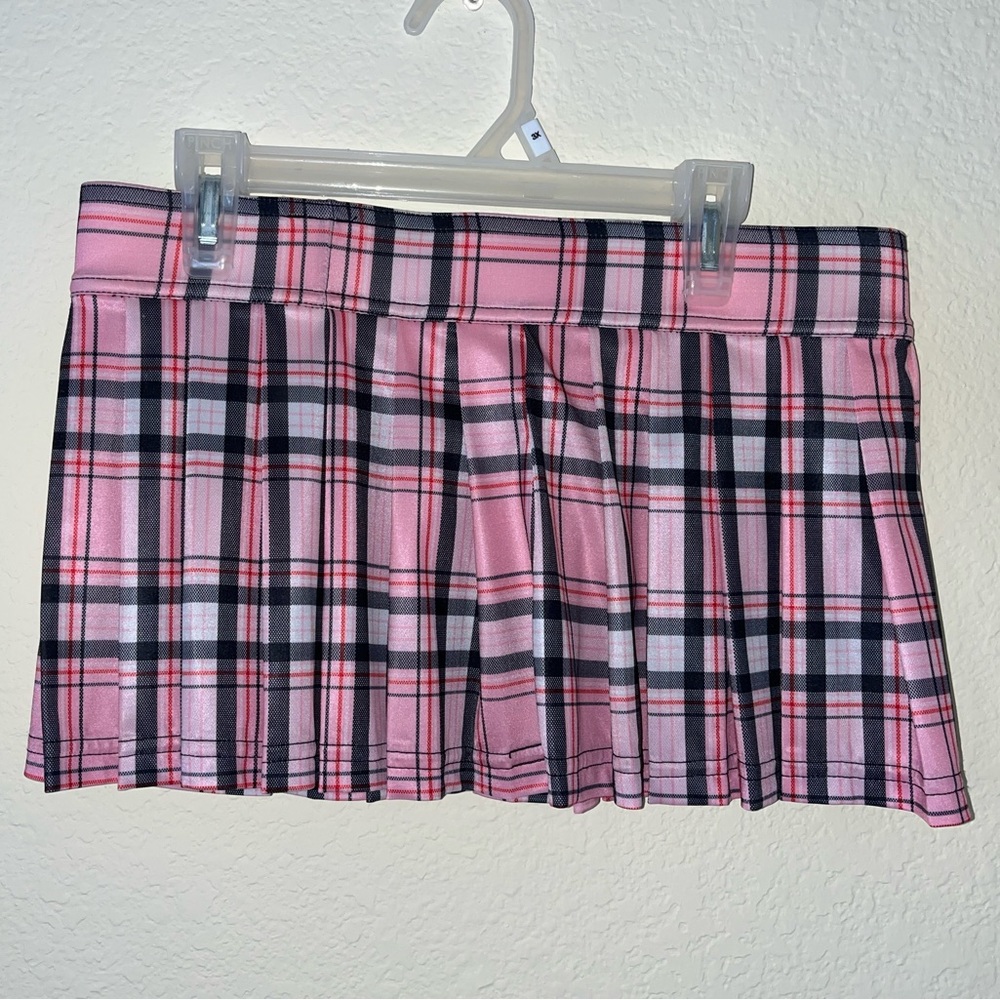 Trashy mini school girl skirt
